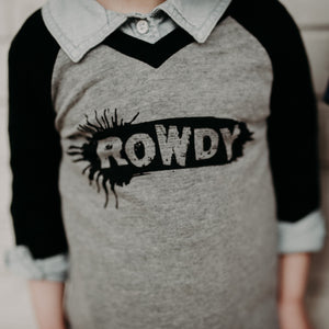 Rowdy - Grey/Black Raglan