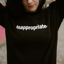Inappropriate - Adult Crewneck Black Sweater