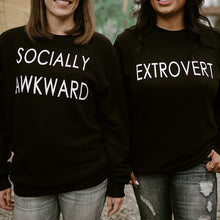 SOCIALLY AWKWARD - Adult Crewneck Black Sweater