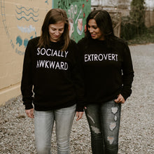 EXTROVERT - Adult Crewneck Black Sweater